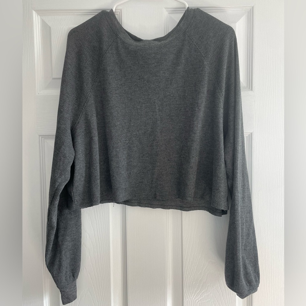 Gray Women's Long Sleeve Top